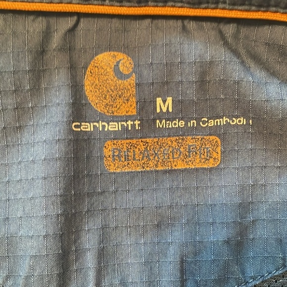 Carhartt Force Men's Blue Short Sleeve Shirt Fishing Relaxed Fit EUC Medium - Picture 5 of 7